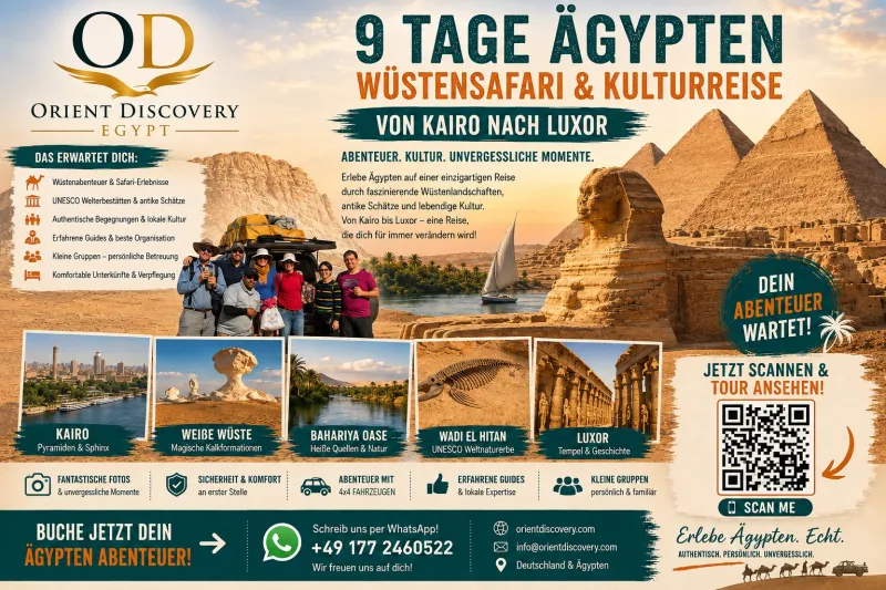 Private Desert & Cultural Tour | 9 Days from Cairo to Luxor